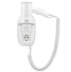 Hotelový fén Valera Premium Smart Socket 1600W se zásuvkou 16A, IP20, bílý plast