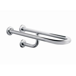 Agarre para discapacitados para lavabo derecho de 32 a 55 cm de diámetro, acero brillante de Bisk