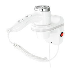 Hotelová sušička vlasov so horizontálnym držadlom Sanitario 1100 W, biele ABS
