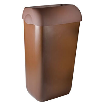 Cubo de basura de 23 litros de plástico Mar Plast, color marrón