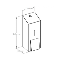 Dozownik do mydła w płynie Merida STELLA White Line MAXI 0.8 litra stal biała