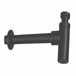 Round sink siphon DEANTE black
