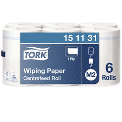 Papierové utierky na ľahké znečistenia Tork 6 ks 1 vrstva 275 m biela celulóza + recyklovaný papier