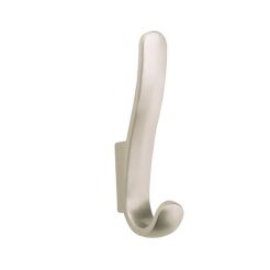 Double bathroom hook made of matte zinc