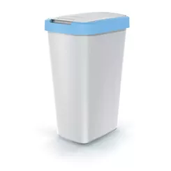 Plastový koš s výklopným víkem Sanitario Compacta Q 45 litrů modrý