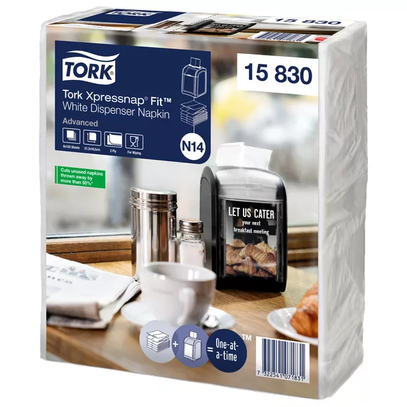 Serwetki do dozownika białe Tork 15830 N14 Xpressnap FIT