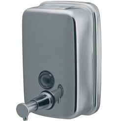 Dispensador de jabón líquido Bisk MASTERLINE 500 ml, acero inoxidable pulido
