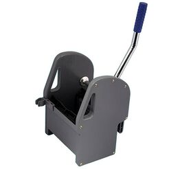 Mop wringer for cleaning trolleys