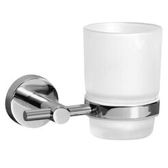 Vaso de baño Bisk FOR YOU de zinc, vidrio mate cromado