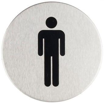 Stainless steel Men's toilet sign SISO