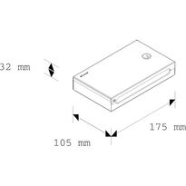 Pojemnik na rękawice foliowe MERIDA STELLA STAL MATOWA - wymiary