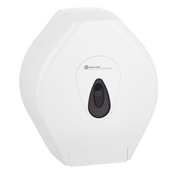Merida TOP MAXI Midi Toilettenpapierbehälter aus Kunststoff, weiß - grau