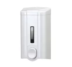 Dispensador de jabón líquido Sanitario 500 ml, material blanco ABS