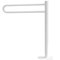 Držák pro osoby se zdravotním postižením je pevně připevněn k podlaze o průměru 25 cm, rozměry 60 x 70 cm, Faneco, bílá ocel