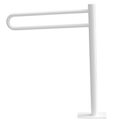 Standing grab bar for disabled ⌀ 25 600 x 700 mm white steel