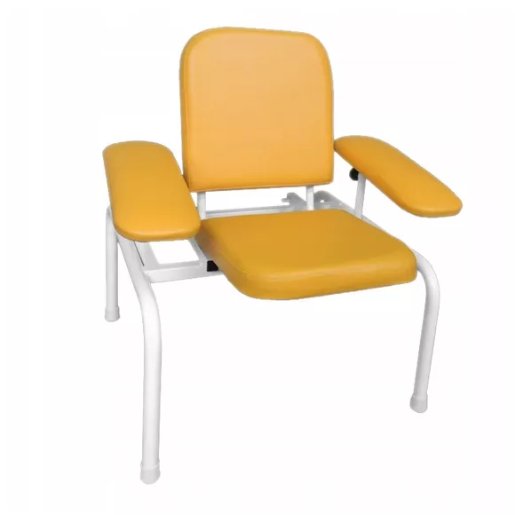 Blutentnahmestuhl mit 2 verstellbaren Armlehnen Faneco Weißstahl