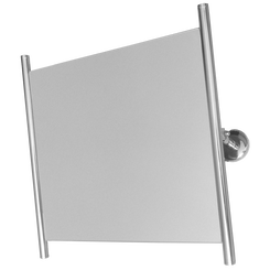 Klappbarer Spiegel für Menschen mit Behinderungen, Durchmesser 25, 60 x 60 cm, glänzendes Stahl von Faneco