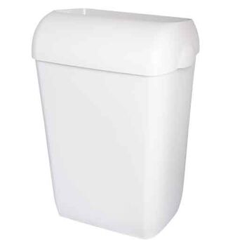 Cubo de basura de 45 litros JM-Metzger de plástico blanco