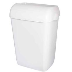 Cubo de basura de 45 litros JM-Metzger de plástico blanco