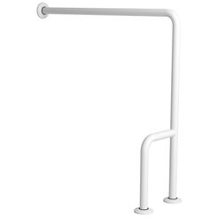 Soporte para personas con discapacidad montado en el suelo y la pared derecho Faneco ⌀ 32 mm, 70 cm, acero color blanco