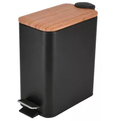Trash can 5 liters Bisk Rado bamboo black