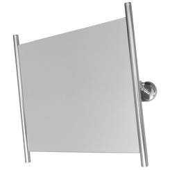 Espejo abatible para personas con discapacidad Faneco ⌀ 25 mm, 60 × 60 cm, acero inoxidable mate