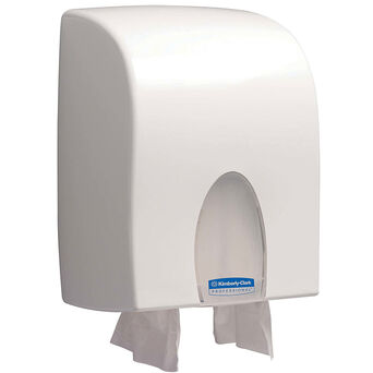 Dispensador de toallas de papel ZZ Kimberly Clark DUAL de plástico blanco
