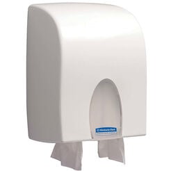 Dispensador de toallas de papel ZZ Kimberly Clark DUAL, plástico ABS blanco