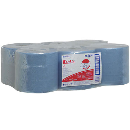 Czyściwo papierowe w rolkach 6 szt. Kimberly Clark WYPALL L10 makulatura niebieskie