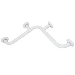 Úchyt sprchového koutu pravý o průměru 32 60 x 60 cm Faneco ocel bílá