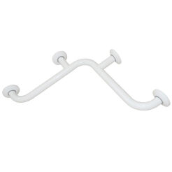 Úchyt sprchového koutu pravý o průměru 32 60 x 60 cm Faneco ocel bílá