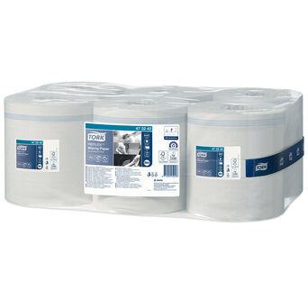 Paños de papel para suciedad ligera Tork Reflex 6 unidades 1 capa 299,95 m celulosa blanca + papel reciclado