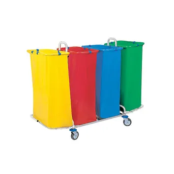 Quadruple waste trolley for 120 l bags Splast