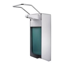 Elbow dispenser for liquid disinfectant and liquid soap with long handle plastic pump Sanitario 1000 ml Al