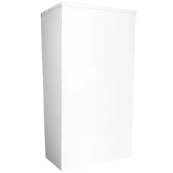 Hanging trash can with lid 30 liters, white steel