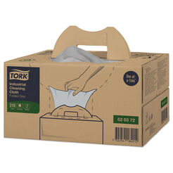 Tork industrial cleaning wipes 210 sheets gray