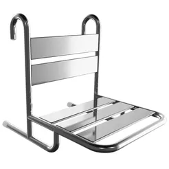 Silla de ducha suspendida en el pasamanos Faneco 25 mm, acero inoxidable pulido