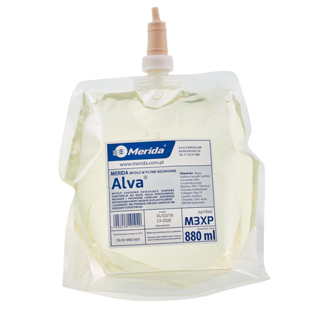 Specjalistyczne mydło w płynie dla przemysłu spożywczego Merida Alva bezwonne 880 ml