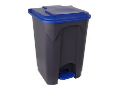Koš s otevíráním pedálem 45 litrů plastový grafitově - modrý
