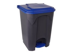 Koš s pedálem 45 litrů plast grafitově-modrý