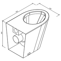Miska WC stojąca Faneco ze stali nierdzewnej stal matowa