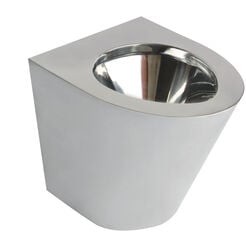Inodoro de pie Faneco, acero inoxidable mate