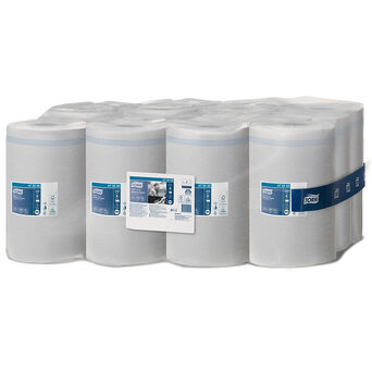 Paños de papel para suciedad ligera Tork Reflex 12 unidades 1 capa 120,05 m celulosa blanca + papel reciclado
