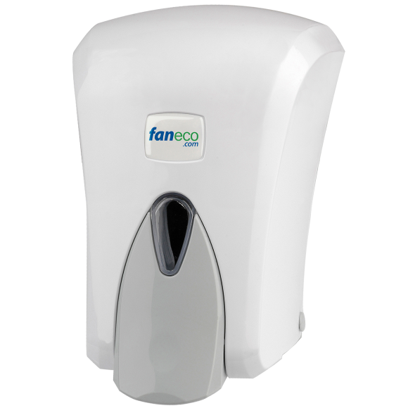 Dozownik do mydła w płynie Faneco POP 1000 ml, białe tworzywo ABS