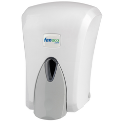 Flüssigseifen-Spender Faneco POP 1 Liter weißer Kunststoff
