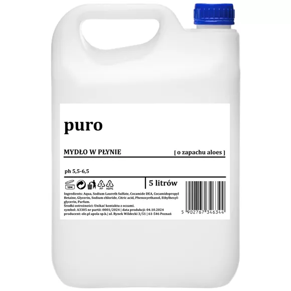 Flüssigseife PURO Aloes 5 Liter