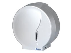 Bisk MASTERLINE Midi Toilet Paper Dispenser, Silver ABS Plastic