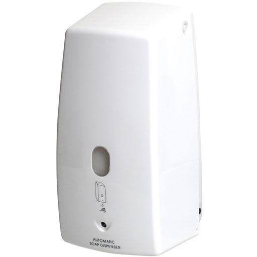 Automatic soap dispenser 0.5 liter white plastic