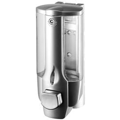 Dávkovač tekutého mydla Bisk MASTERLINE 350 ml, matný strieborný ABS plast