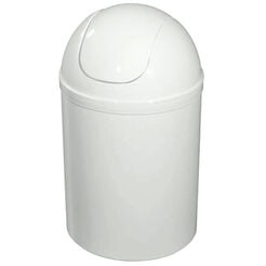 Cesto de basura de 5 litros Bisk, plástico blanco